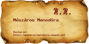 Mészáros Menodóra névjegykártya